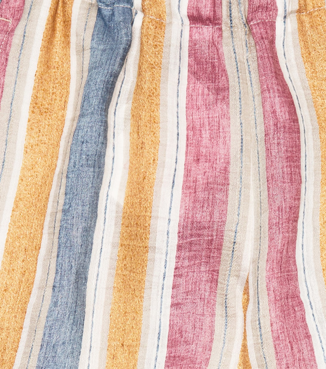 Pantalon ample rayé en lin mélangé | Il Gufo