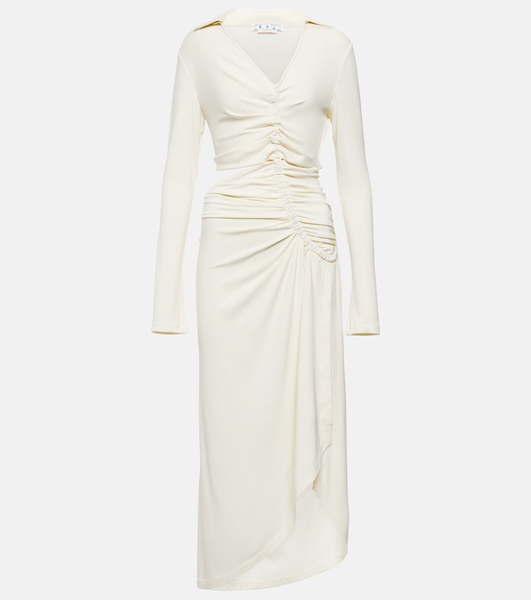 Cutout crêpe midi dress | Off-White