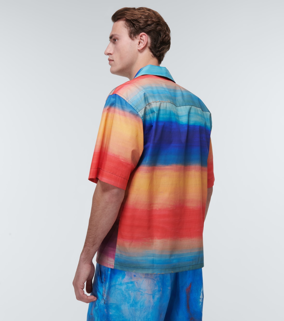Camisa bowling de algodón degradada | Marni