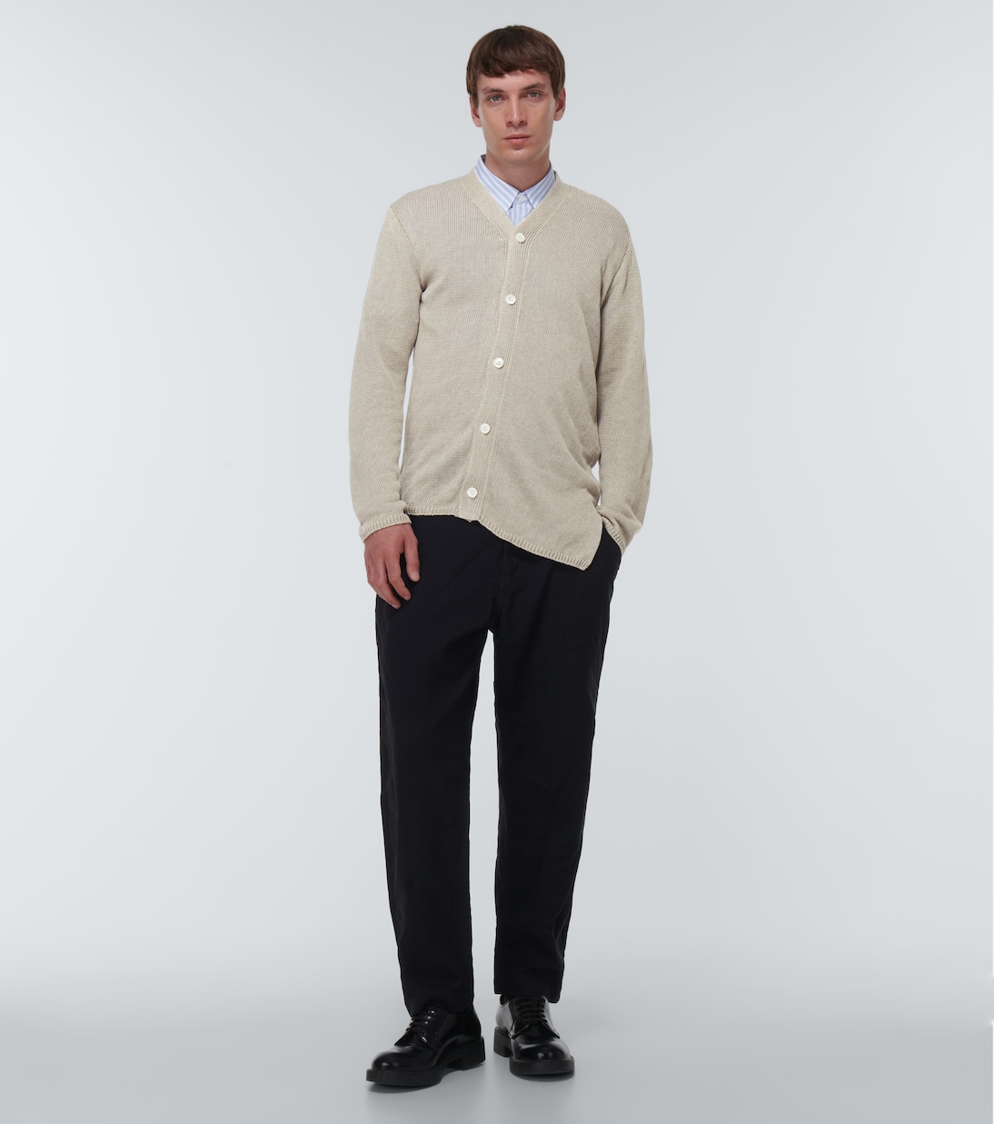 Cárdigan de lino asimétrico | Comme des Garçons Homme Deux