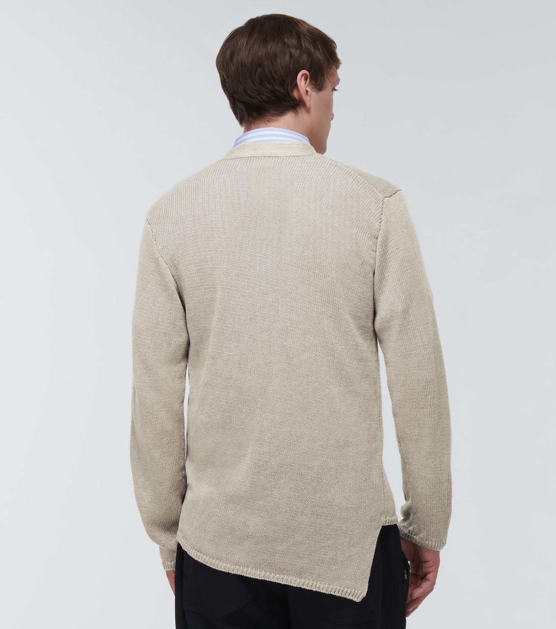 Cárdigan de lino asimétrico | Comme des Garçons Homme Deux