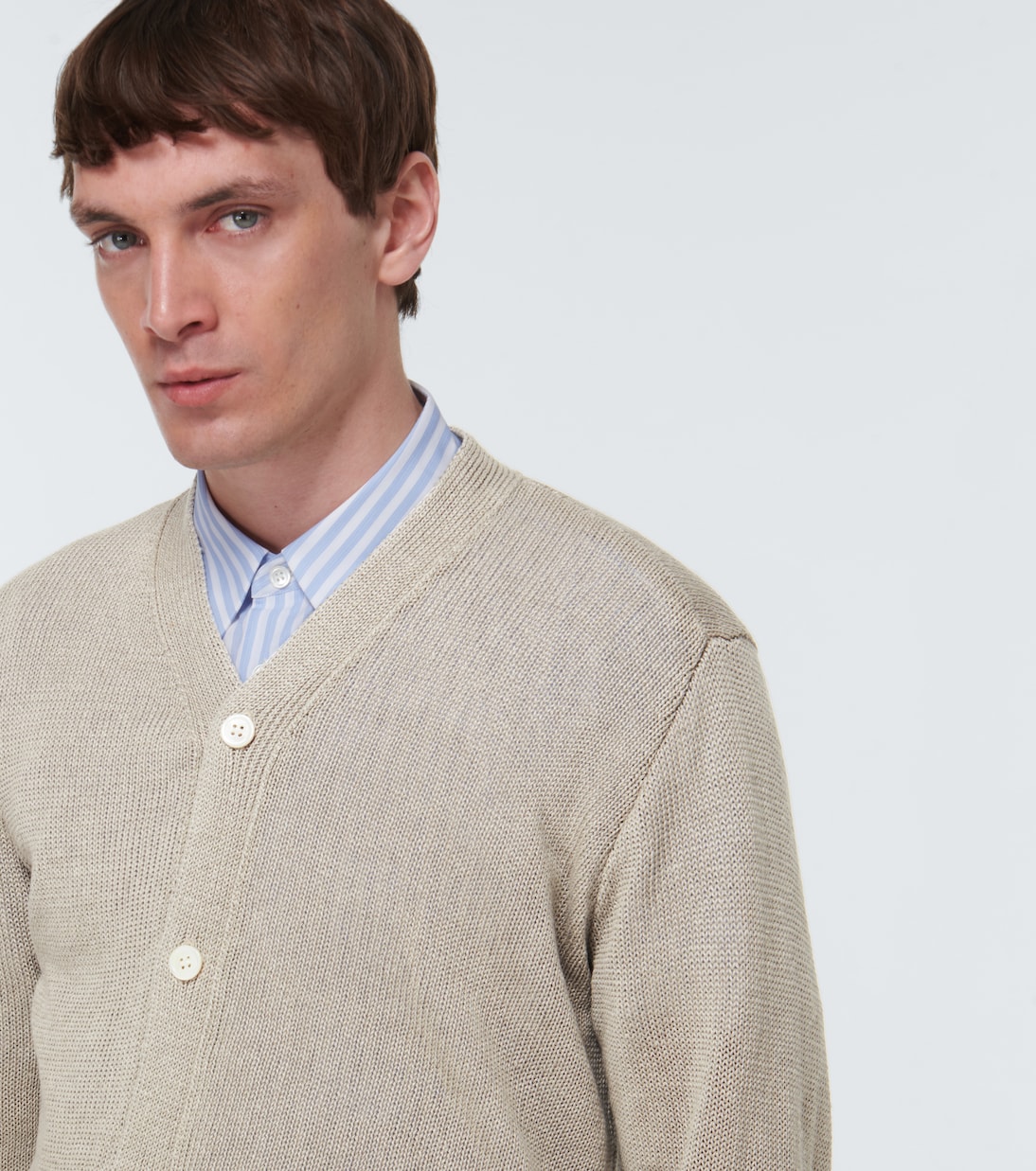 Cárdigan de lino asimétrico | Comme des Garçons Homme Deux