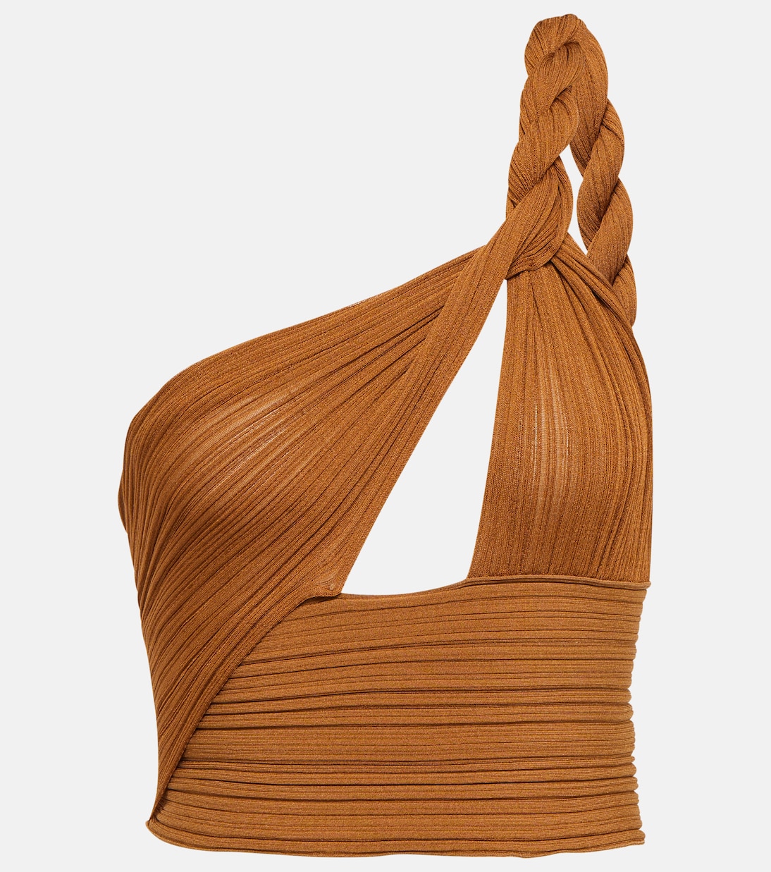 Twisted one-shoulder cutout top | Balmain