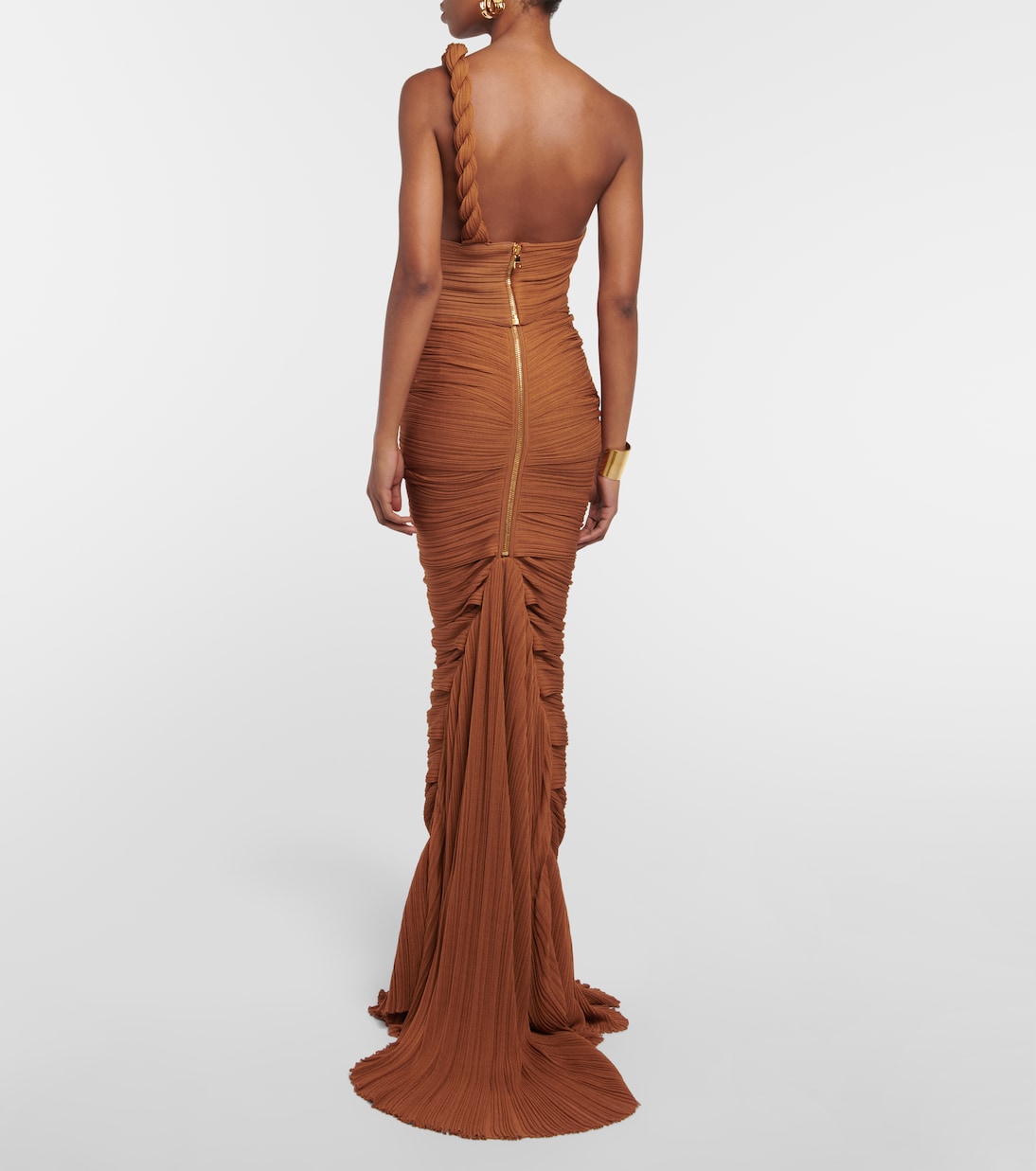 Twisted one-shoulder cutout top | Balmain