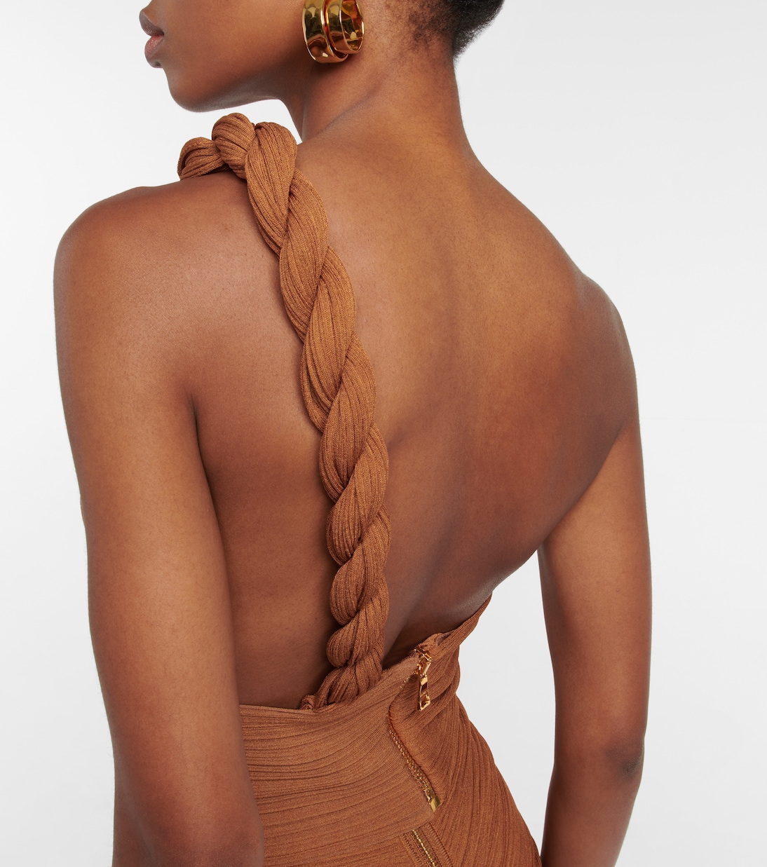 Twisted one-shoulder cutout top | Balmain