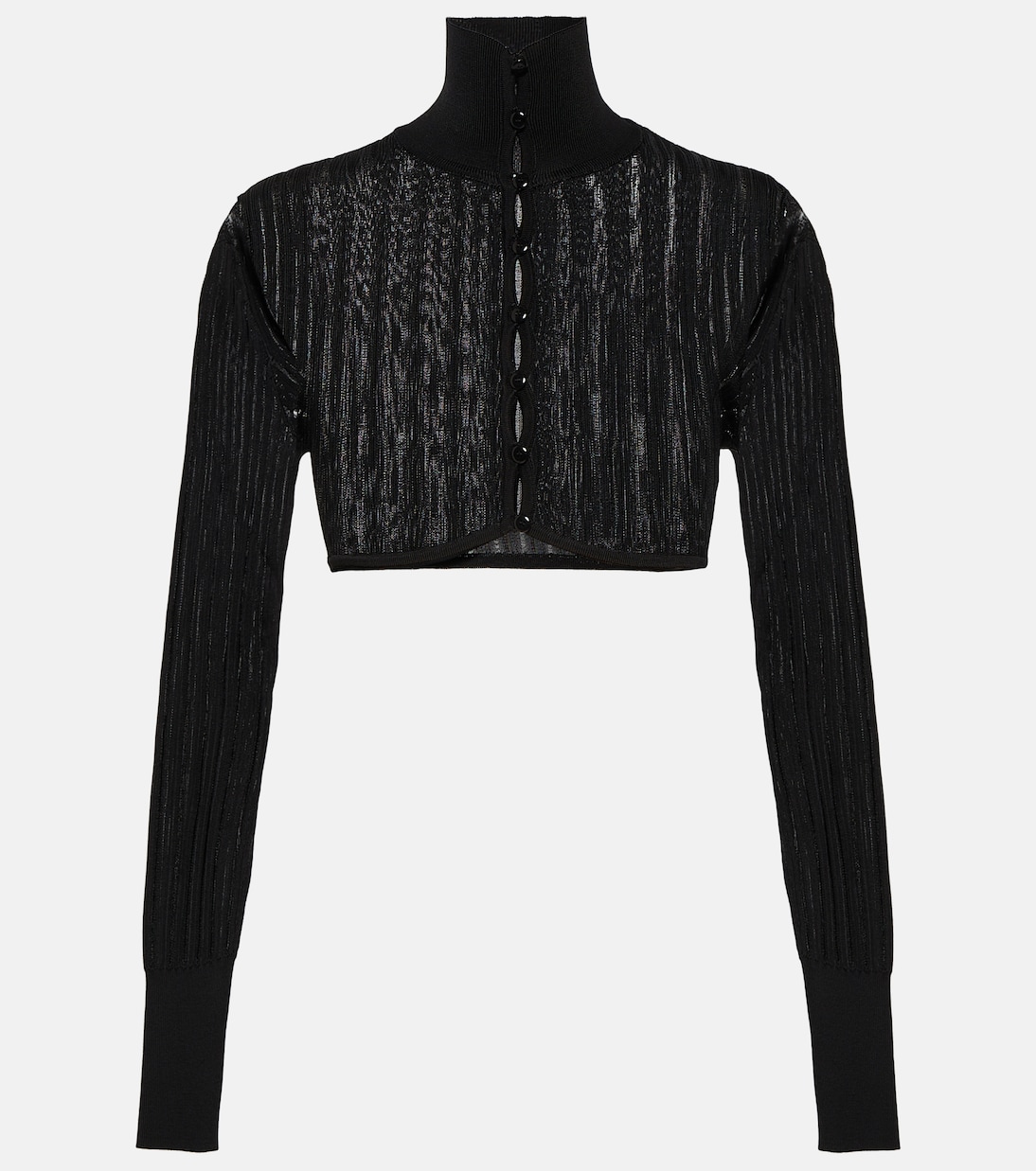 Cardigan cropped in maglia a coste | Alaïa