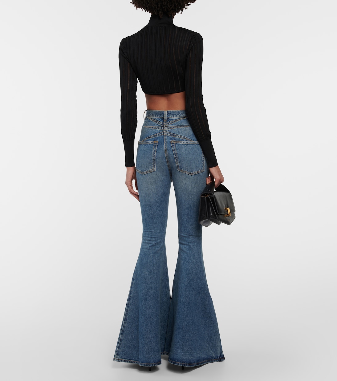 Cardigan cropped in maglia a coste | Alaïa