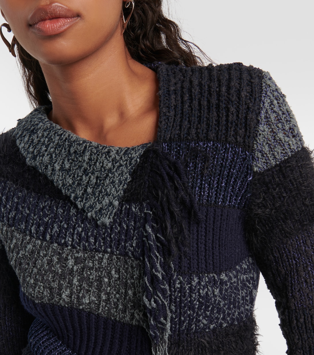 Jersey de algodón con flecos | Acne Studios