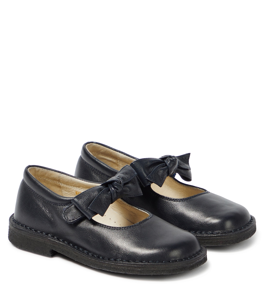 Ballerine in pelle con fiocco | Il Gufo