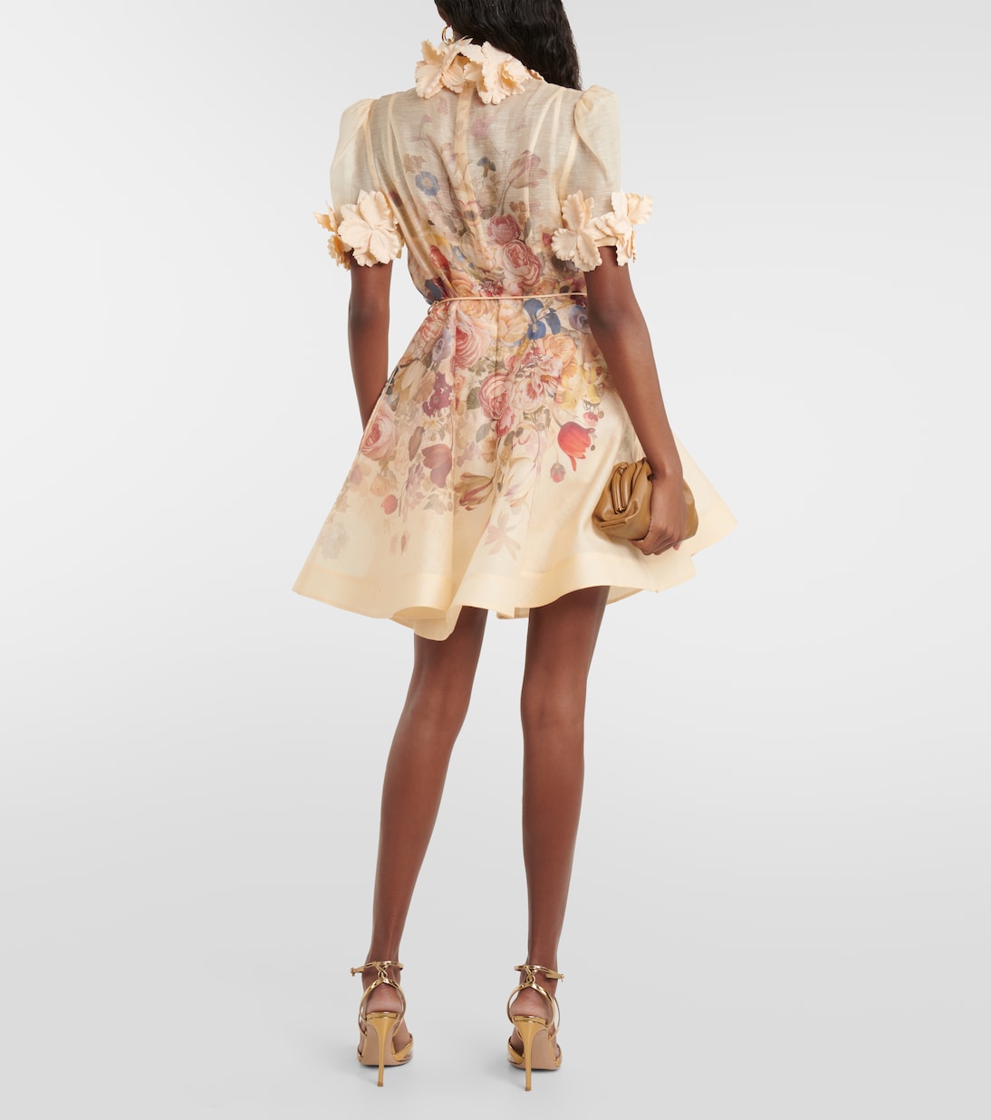 Vestido corto Luminosity de lino y seda | Zimmermann