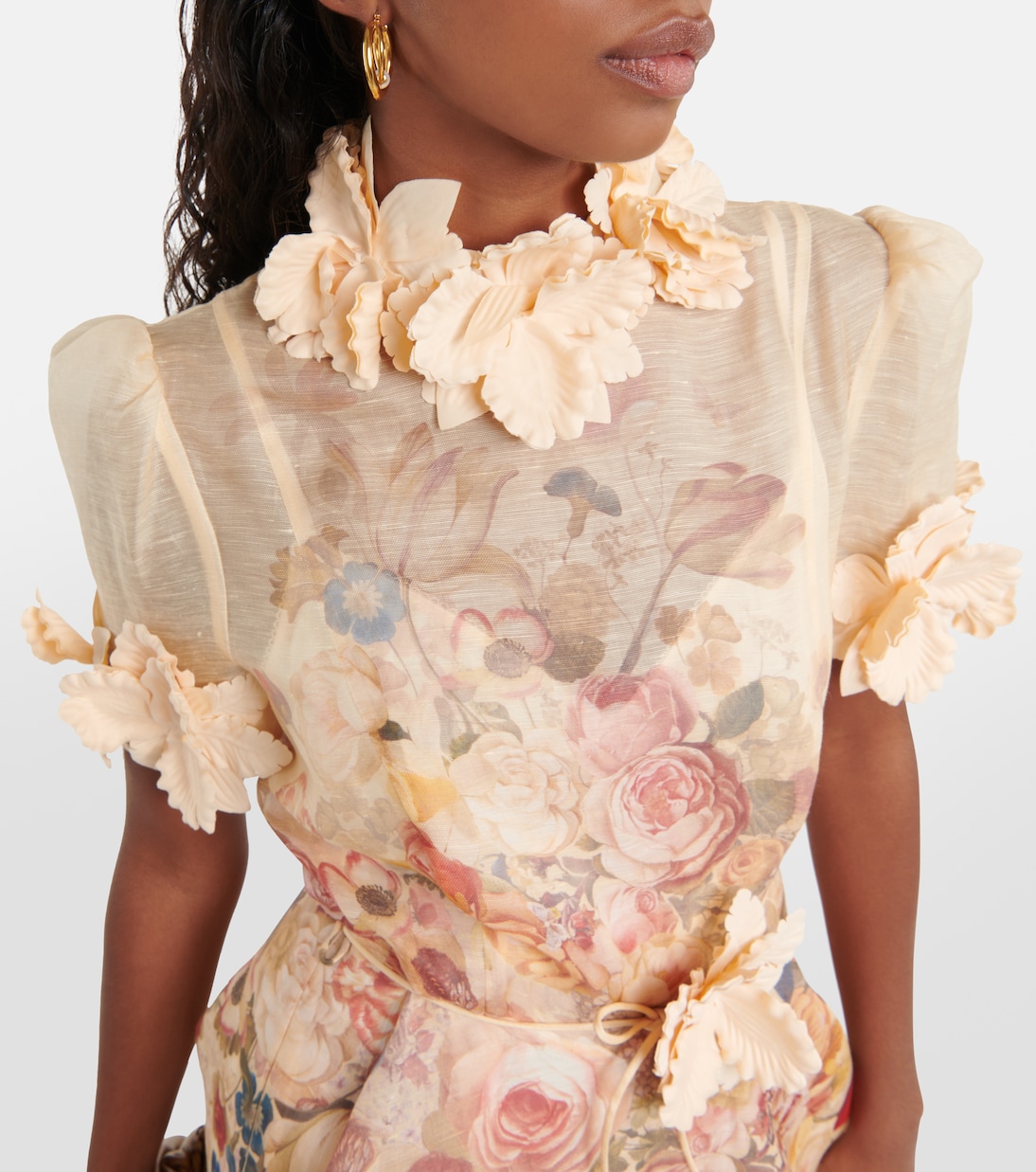 Vestido corto Luminosity de lino y seda | Zimmermann