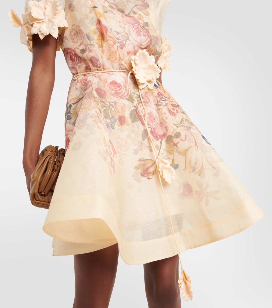 Vestido corto Luminosity de lino y seda | Zimmermann