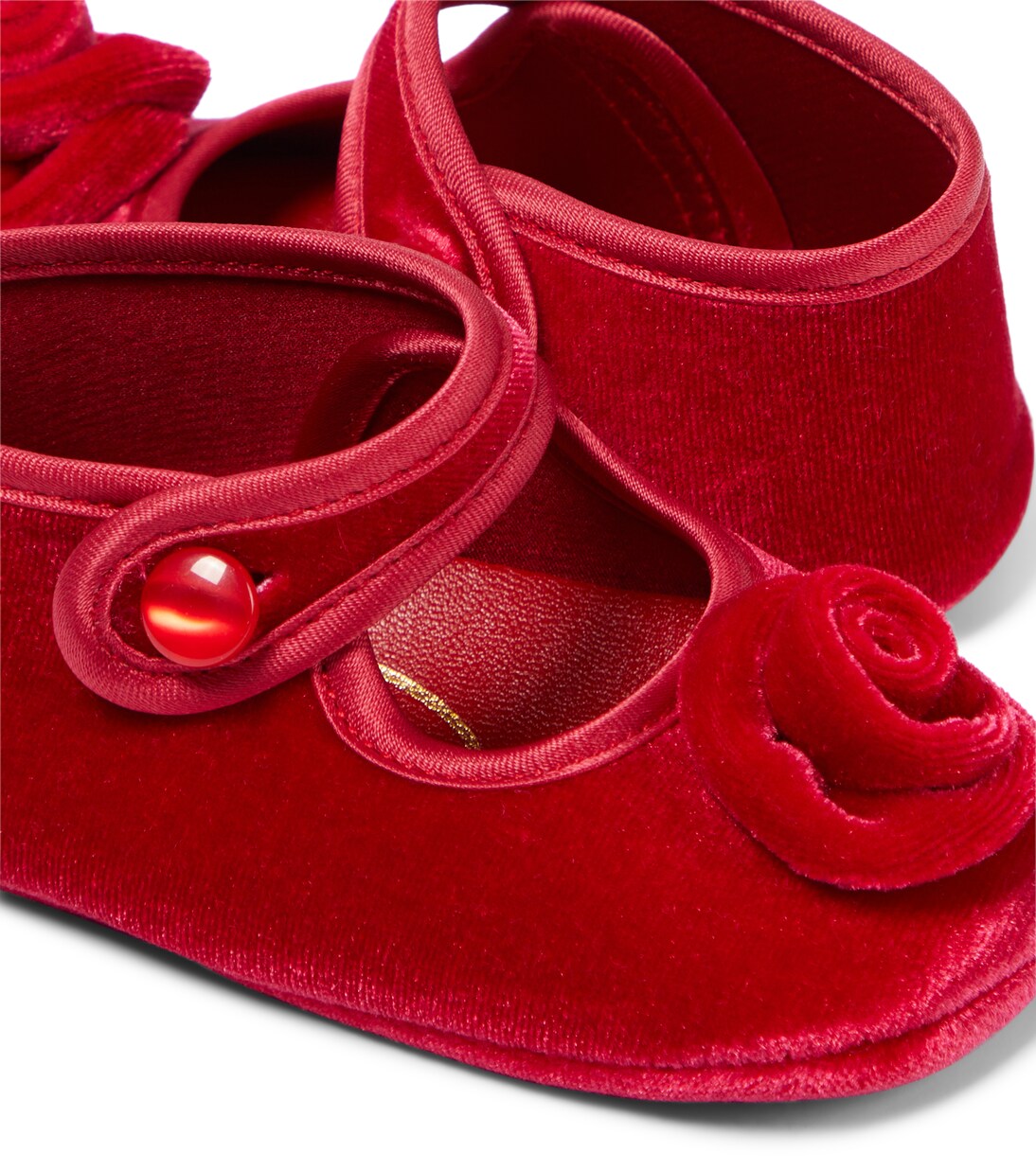 Baby floral-appliqué chenille booties | Monnalisa