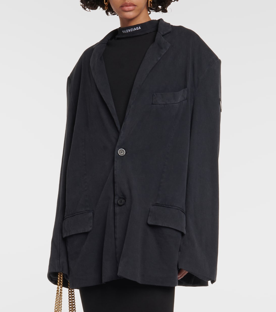 Blazer in cotone in Nero Balenciaga Mytheresa