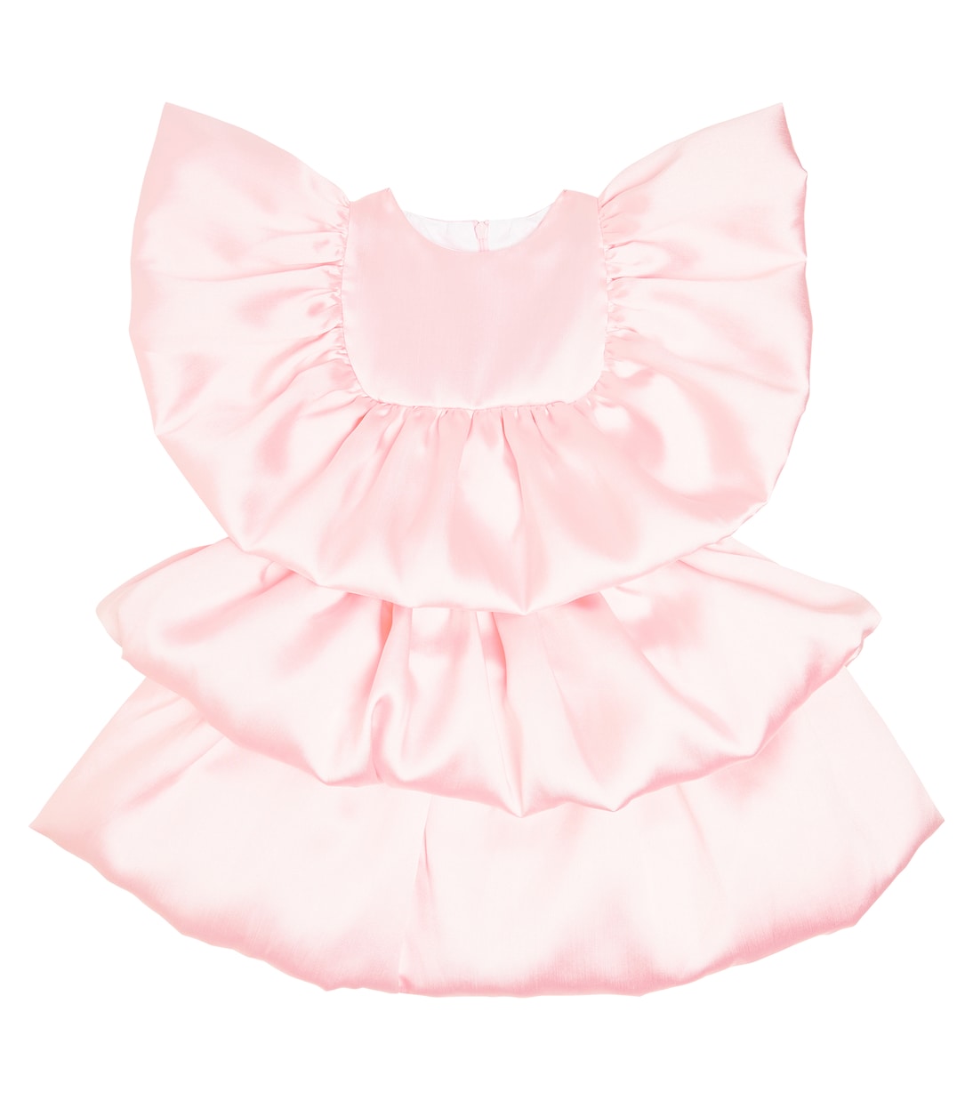 Tiered satin dress | Caroline Bosmans