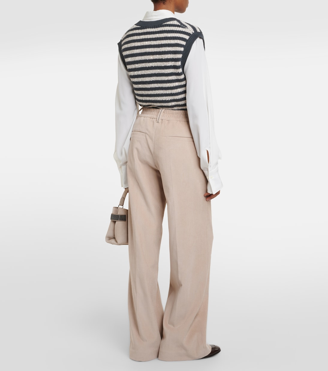 Pantalones anchos de pana de algodón | Brunello Cucinelli