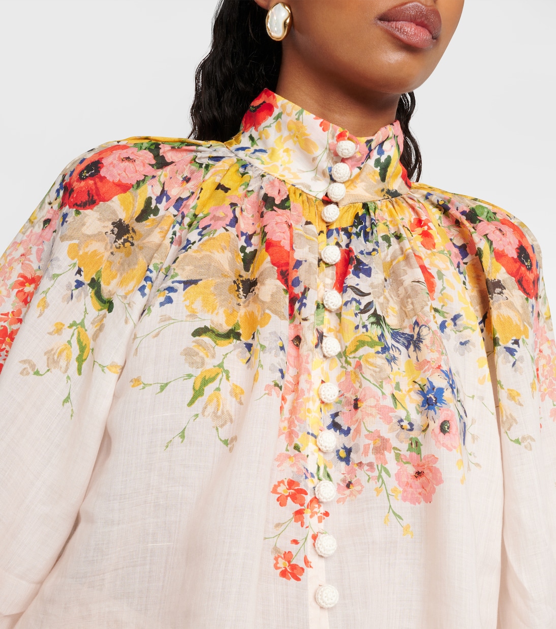 Blouse Andie Billow en ramie | Zimmermann