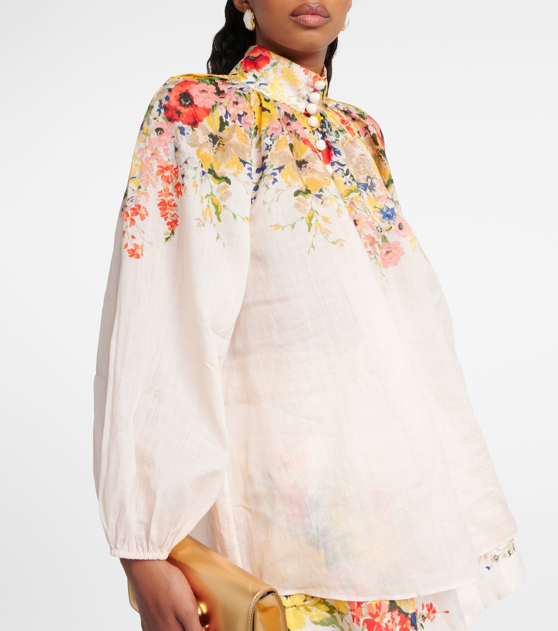 Blouse Andie Billow en ramie | Zimmermann