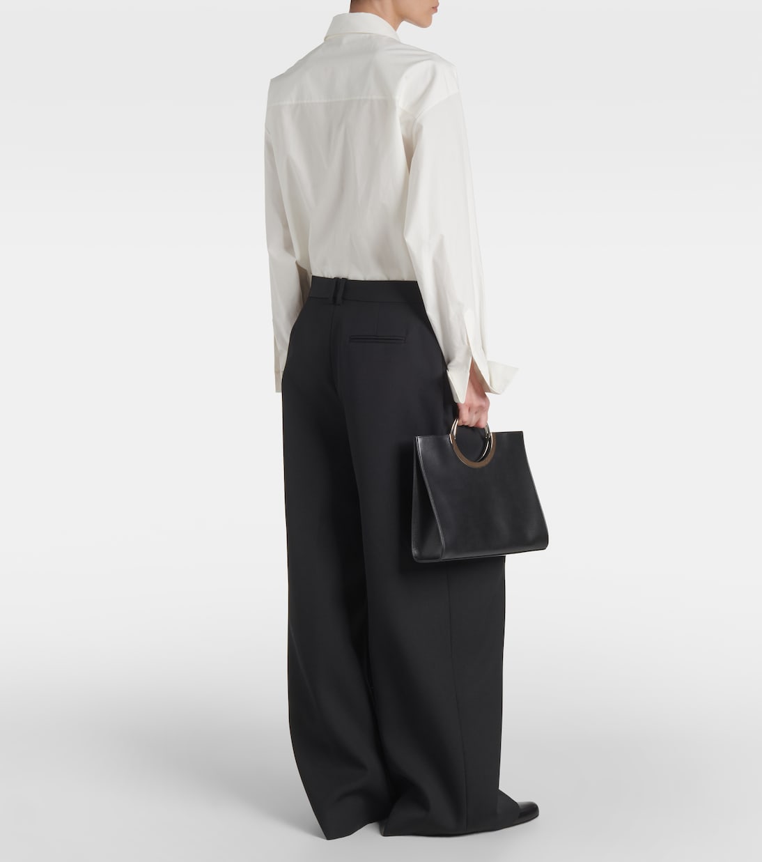 Pantaloni a gamba larga Roysin in lana | The Row