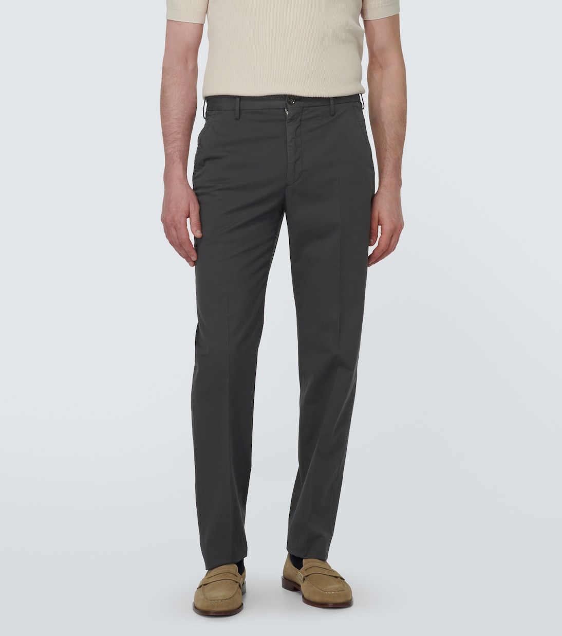 Cotton straight pants | Incotex