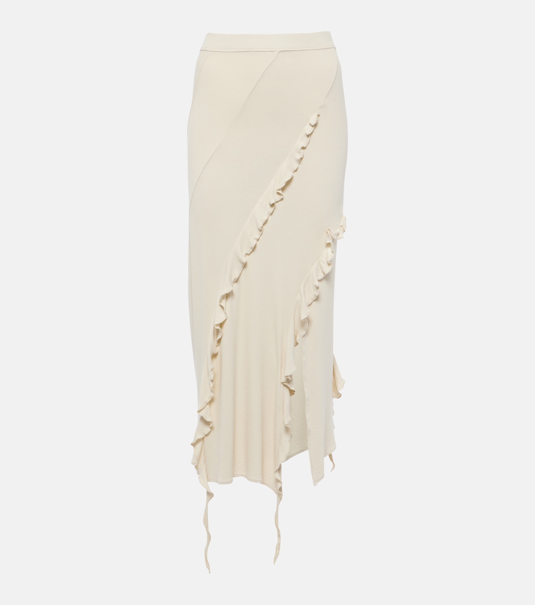 Asymmetric ruffled midi skirt | Acne Studios