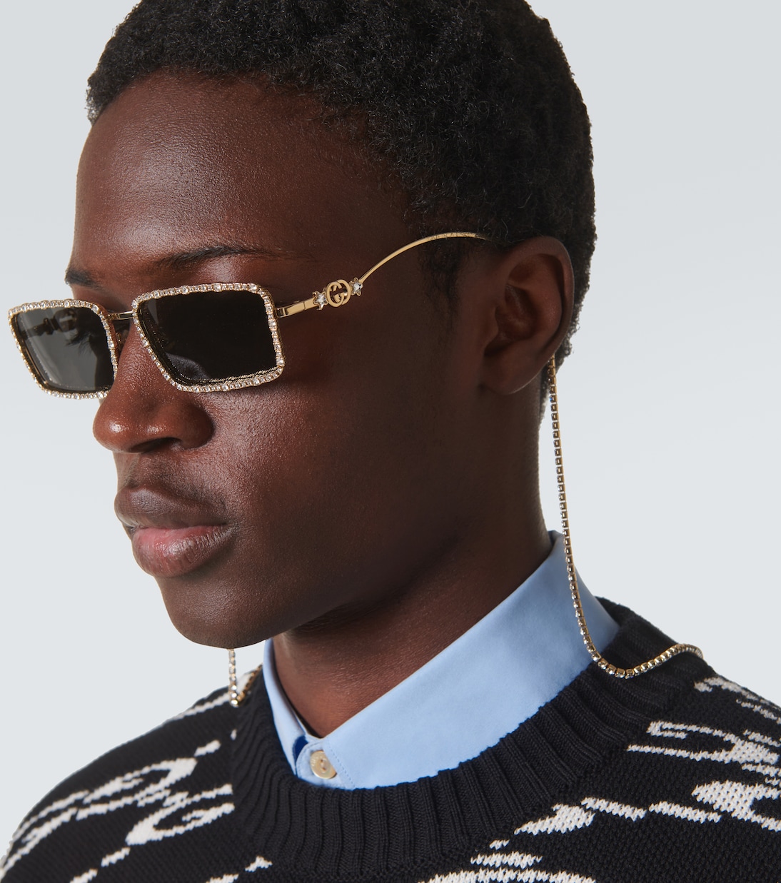 Embellished rectangular sunglasses | Gucci