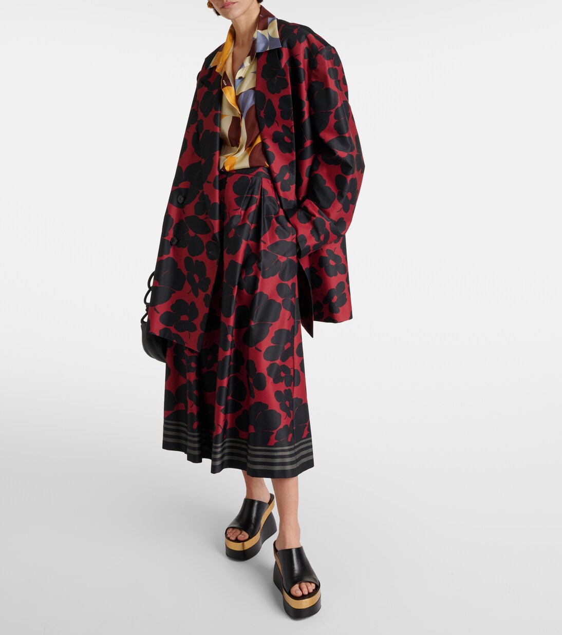 Blazer doppiopetto con stampa floreale | Dries Van Noten