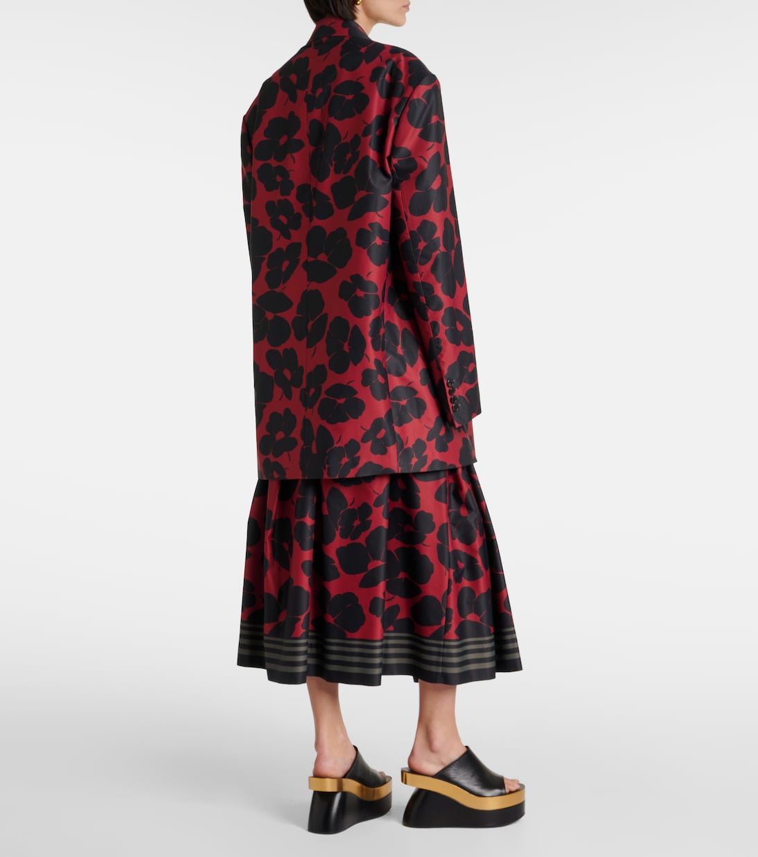 Blazer doppiopetto con stampa floreale | Dries Van Noten