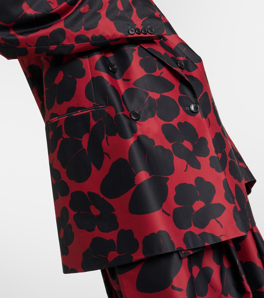 Blazer doppiopetto con stampa floreale | Dries Van Noten