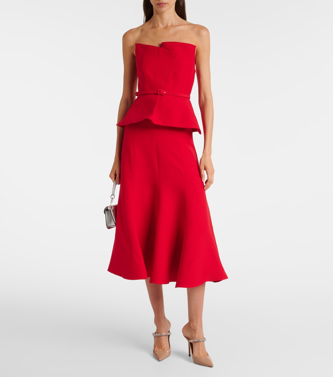 Corset wool and silk midi dress | Roland Mouret