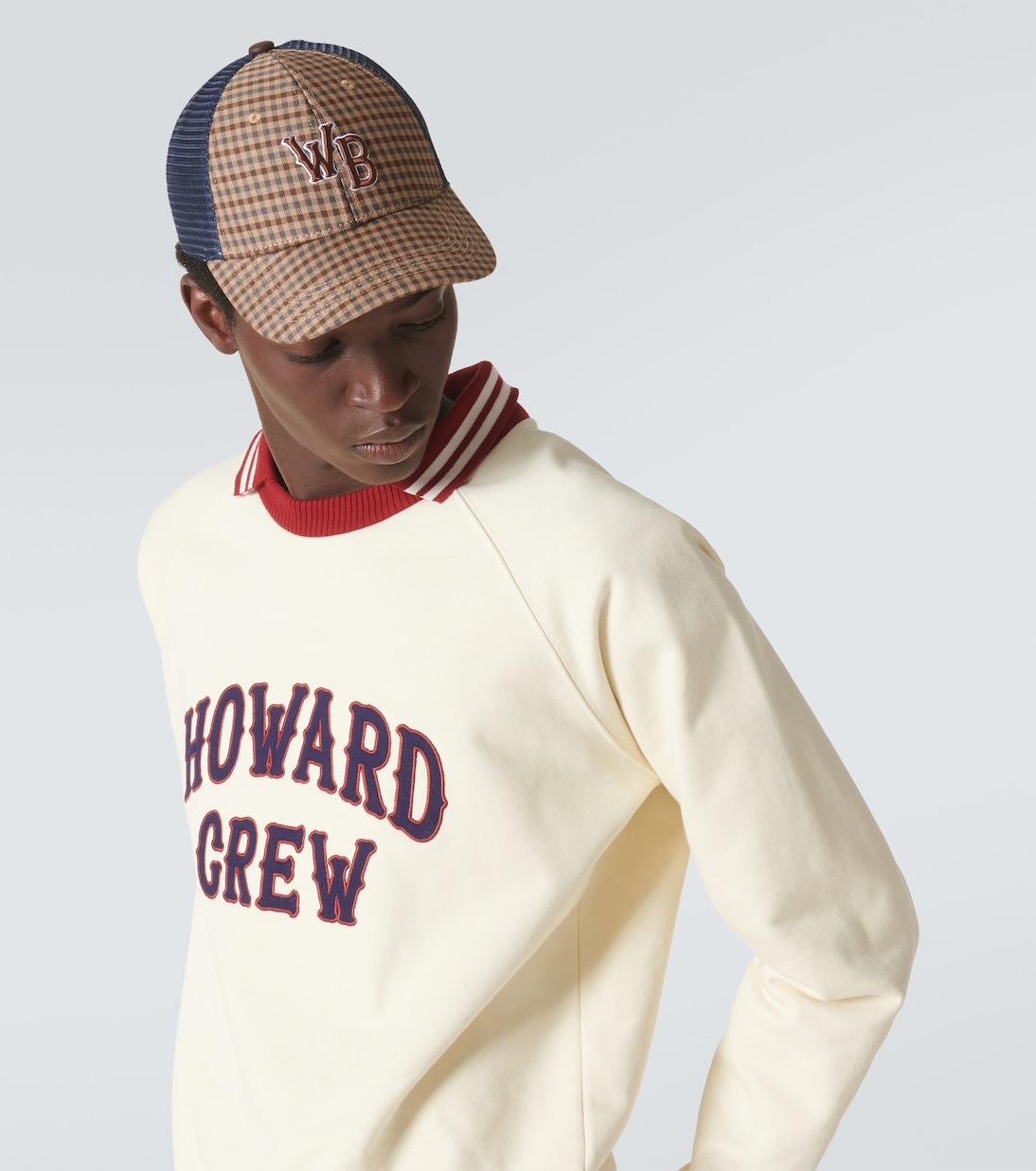 Original monogram checked baseball cap | Wales Bonner