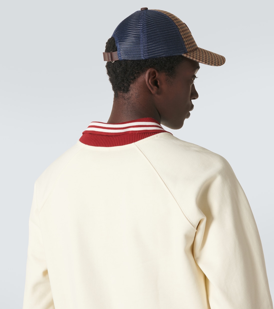 Original monogram checked baseball cap | Wales Bonner