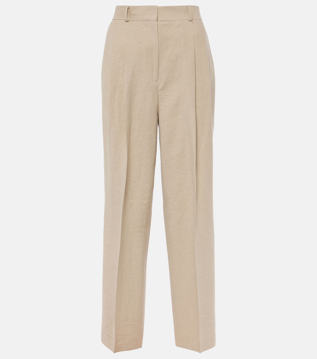 Pantalones rectos de mezcla de lino | Toteme