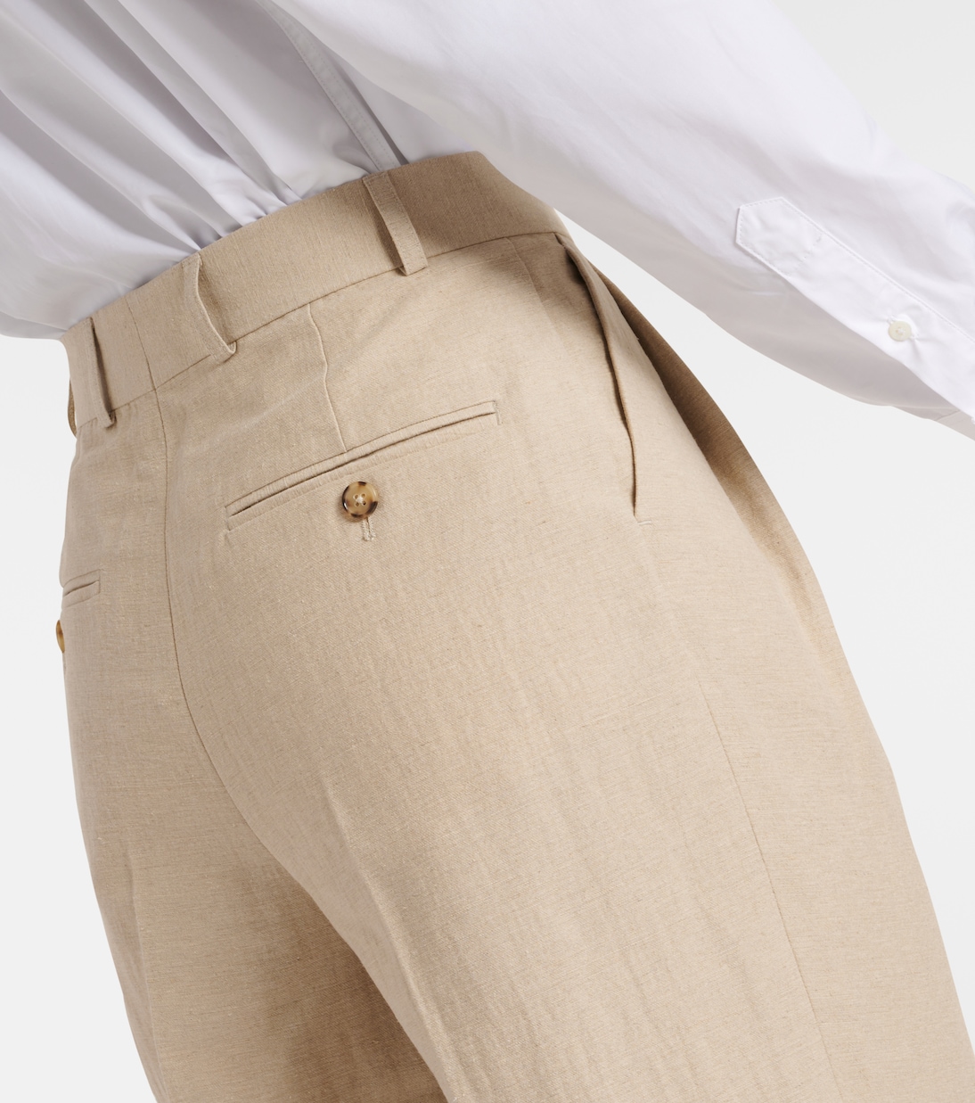 Pantalones rectos de mezcla de lino | Toteme