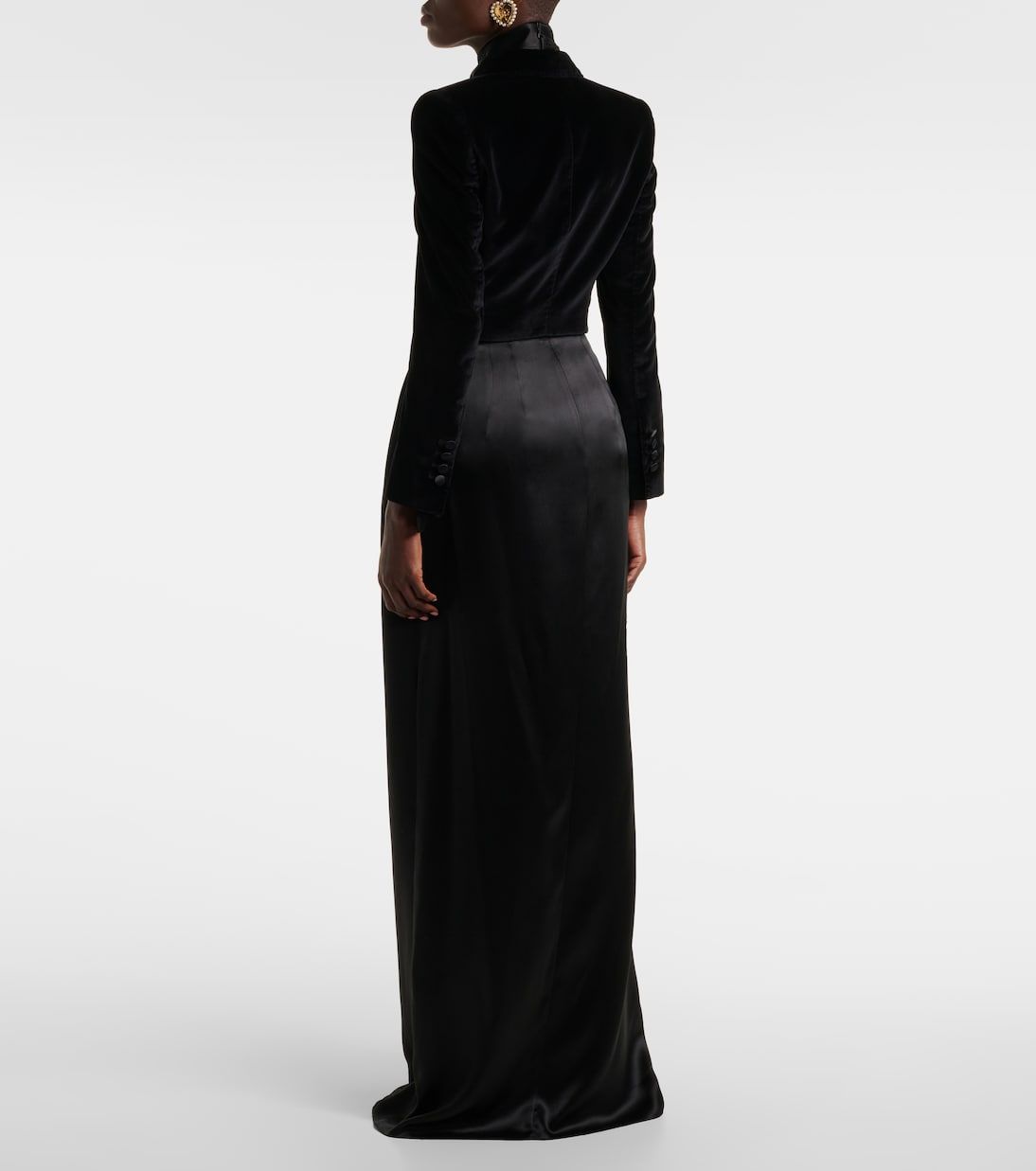 Cropped-Smokingjacke aus Samt | Dolce&Gabbana