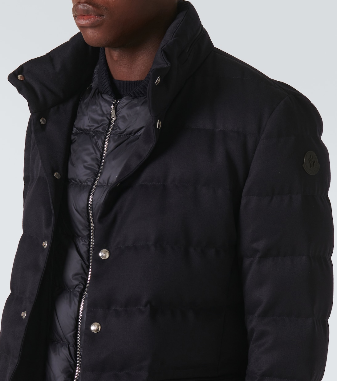 Bess quilted wool gabardine down jacket | Moncler