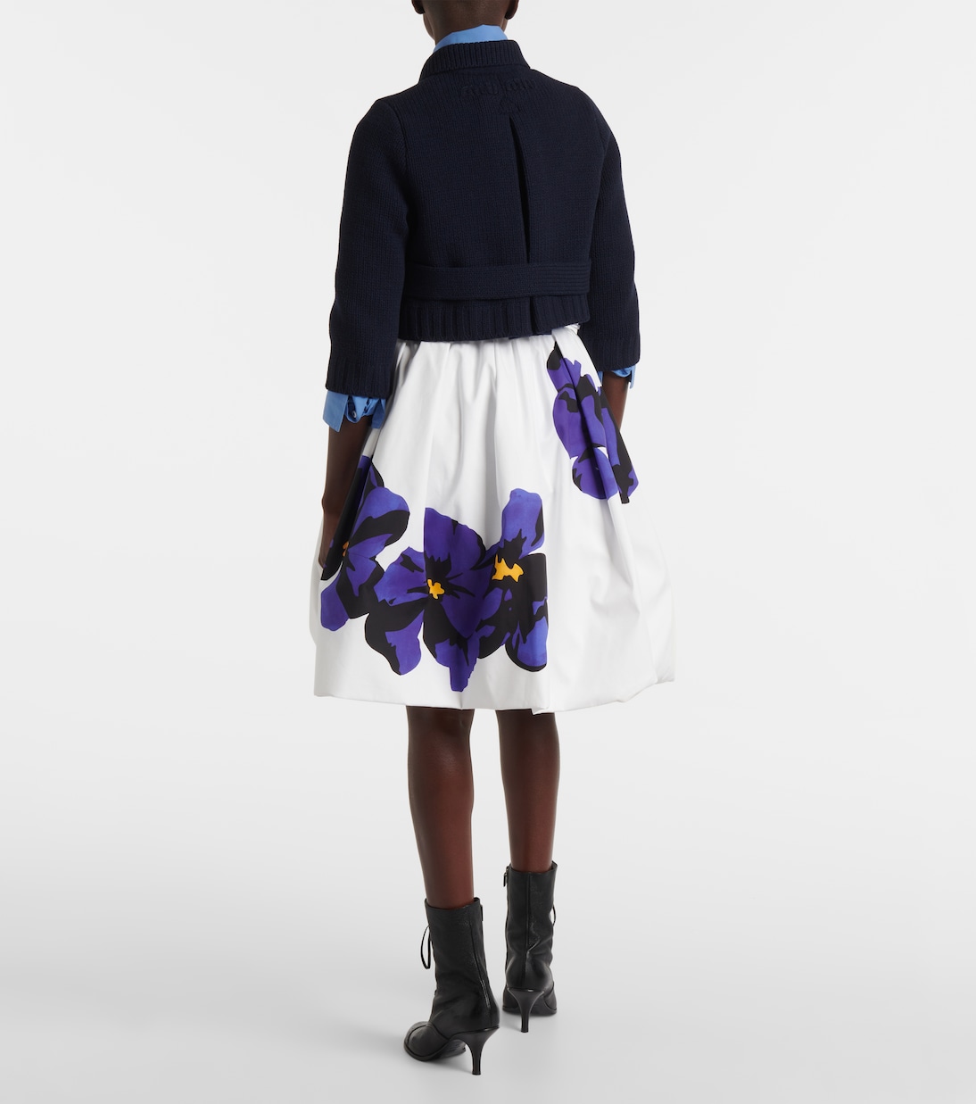 Double-breasted cropped wool coat | Miu Miu