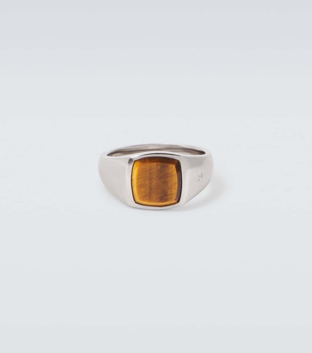 Anello Kay in argento sterling con occhio di tigre | Tom Wood