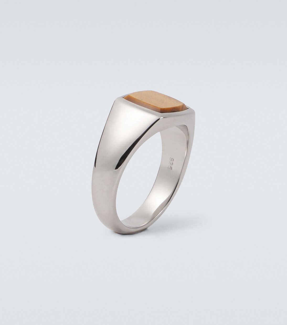 Anello Kay in argento sterling con occhio di tigre | Tom Wood