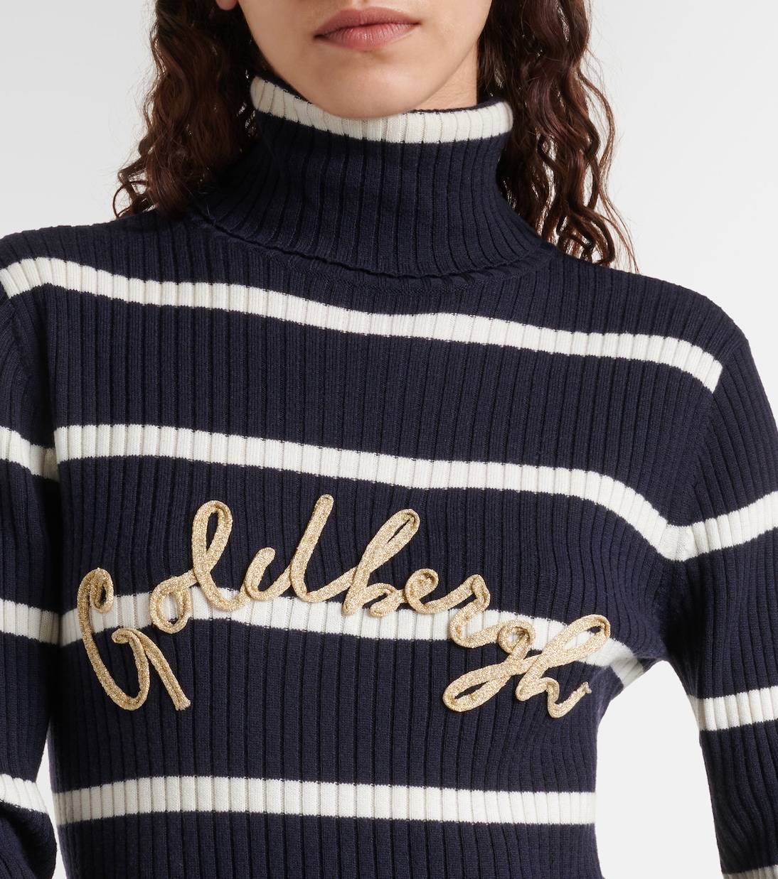 Dolcevita Mimi a righe con logo | Goldbergh