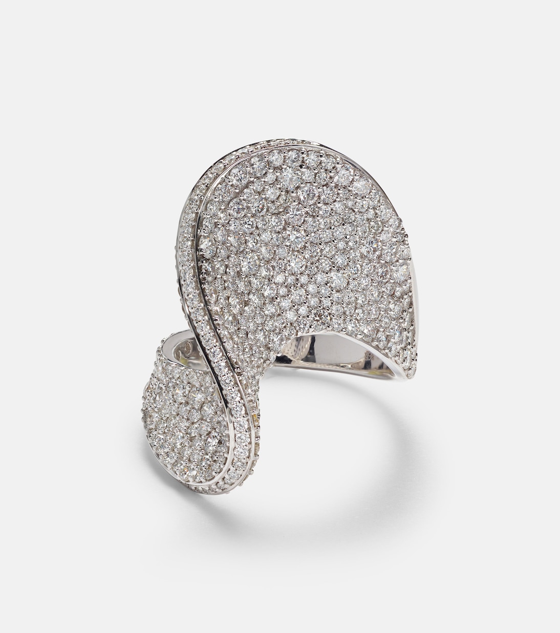 Anello in oro bianco 18kt con diamanti | Kamyen