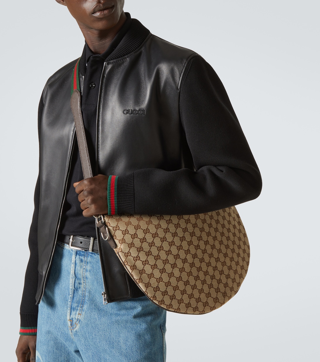 Gucci B GG Canvas Medium shoulder bag | Gucci