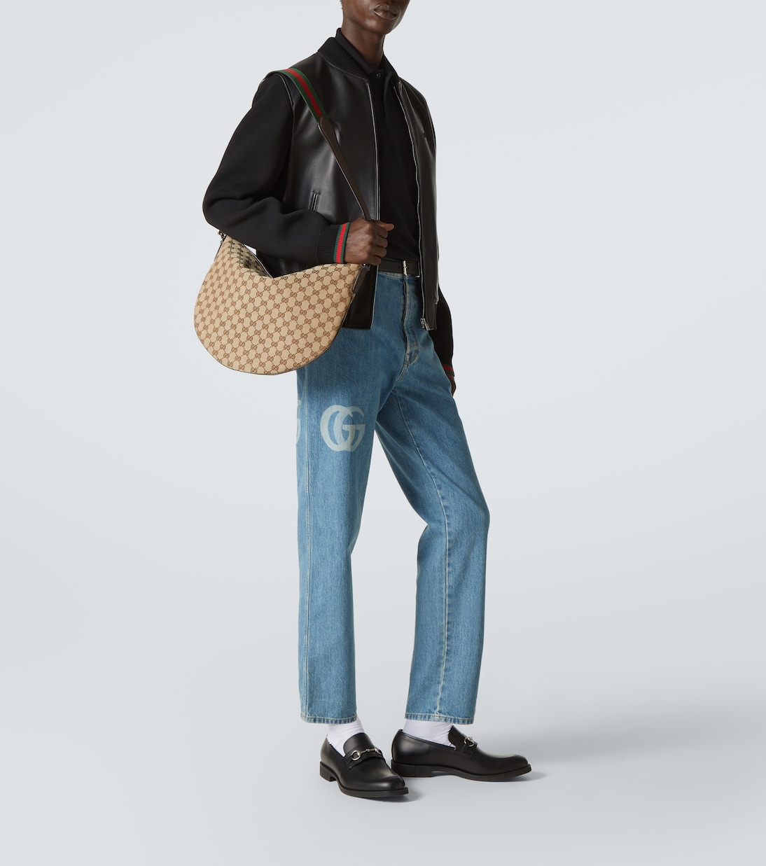 Gucci B GG Canvas Medium shoulder bag | Gucci
