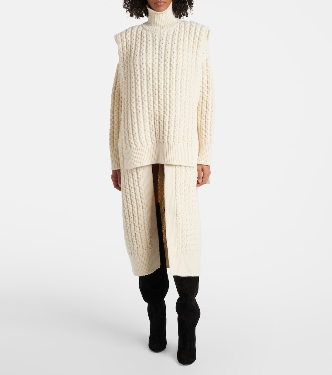 Bottes Decollete Cuissardes en daim | Alaïa