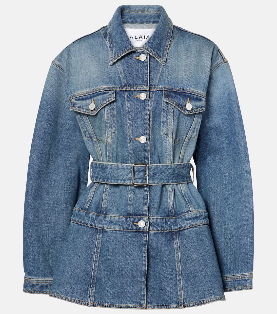Giacca di jeans con cintura | Alaïa
