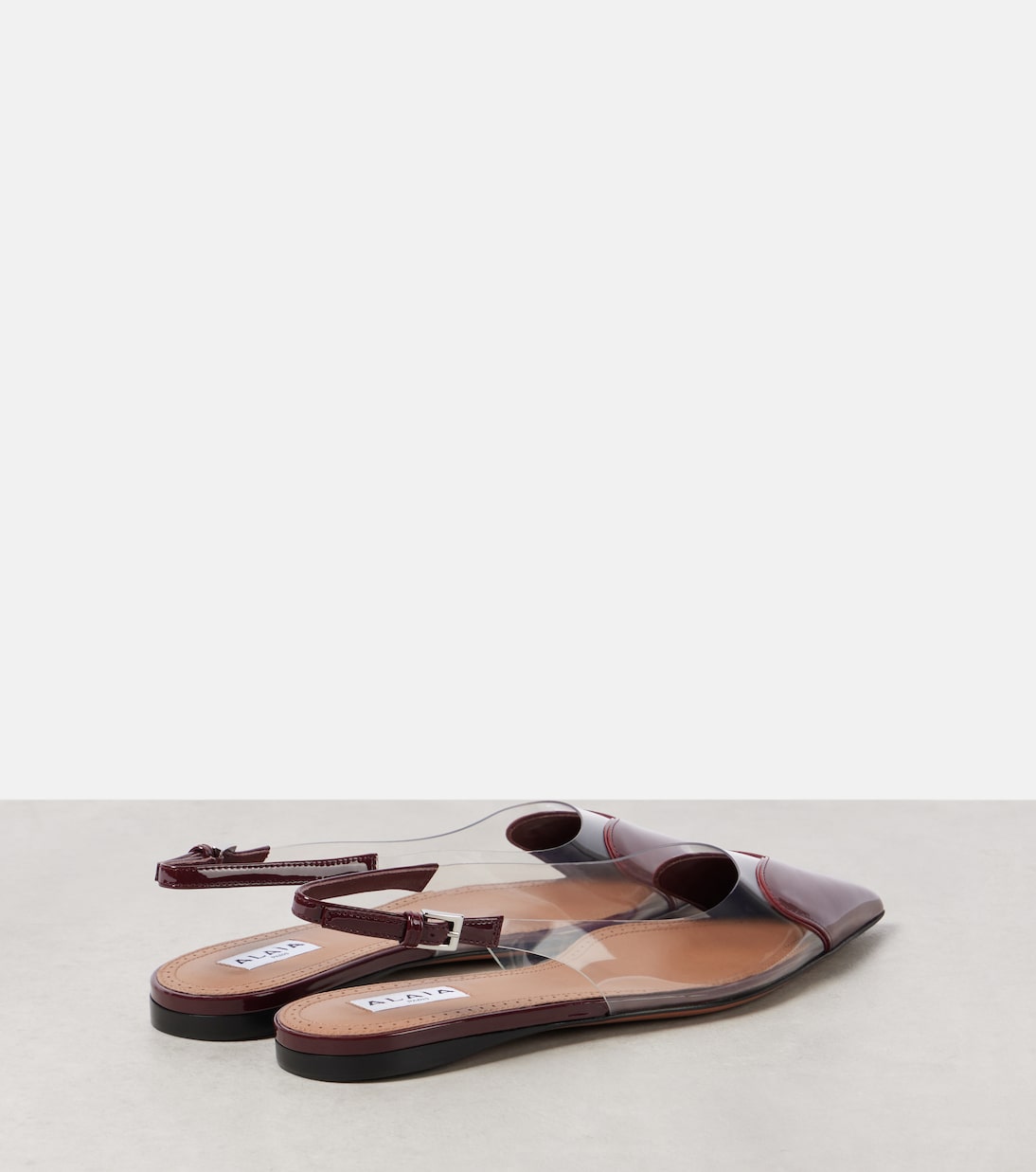 Ballerine slingback Le Cœur in vernice e PU | Alaïa