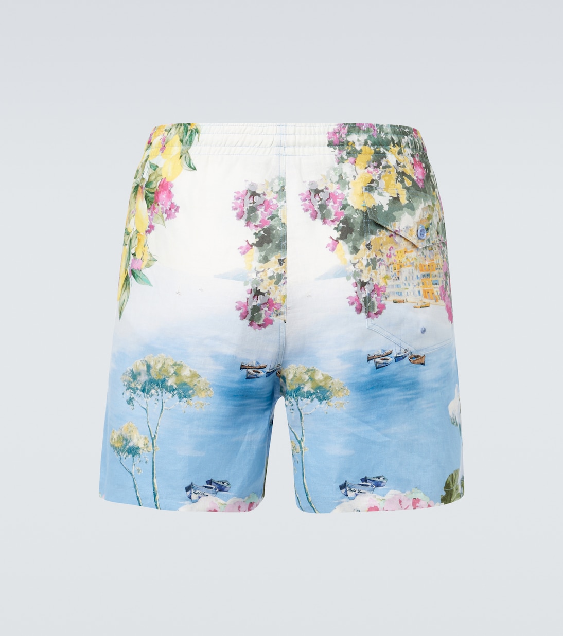 Short de bain Amalfi imprimé en lin  | Ralph Lauren Purple Label