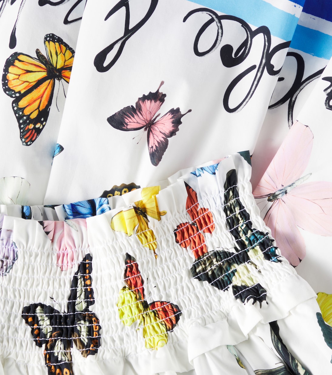 Gonna in popeline di cotone con volant | Dolce&Gabbana Kids