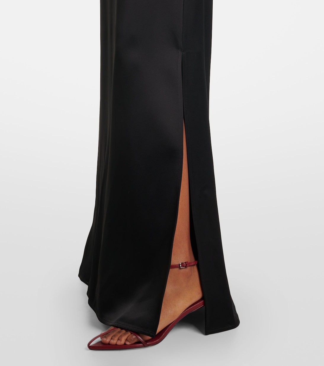 Abito midi in raso con cut-out | Jil Sander