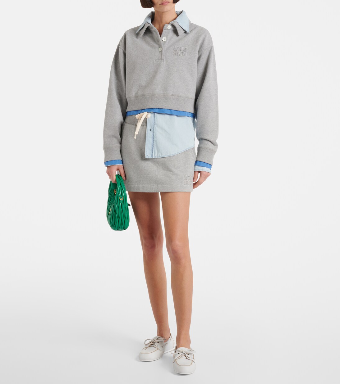 Segelschuhe Bleached aus Leder | Miu Miu